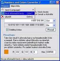 Numbers and Colors Converter