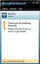 Hlavní obrazovka Hamachi