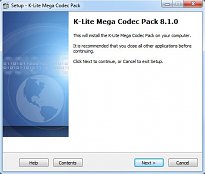 K-lite Mega Codec Pack - inštalácia