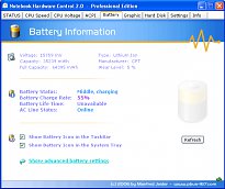 Detailné informácie o batérii