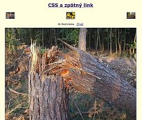 CSS a spätný link